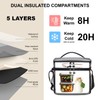 EVERFUN Insulated Lunch Bag Soft Lunch Box for Men Dual