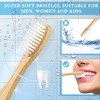 Sliner 100 Packs Prepasted Disposable Toothbrush Bamboo Prepasted Individually Wrapped
