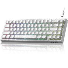 M68HE Pro 65% Hall Effect Mechanical Gaming Keyboard,Hot Swappable Magnetic Switches,Rapid Trigger, 8000Hz Polling Rate,RGB Backlit,Side Printed PBT Keycaps Wired Keyboard for Win/Mac