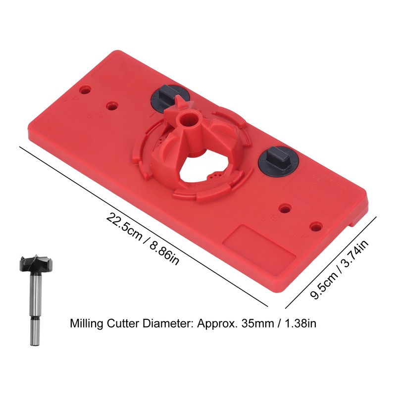 Hinge Hole Saw Jig ABS Concealed Hinge Drilling Guide Locator