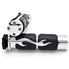 TOTMOX Motorcycle accessories modified Harley Prince handlebar cover. Motorcycle grip 1 inch universal chrome-plated handlebar, non-slip rubber design compatible with Honda compatible with Yamaha