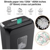 Bonsaii Paper Shredder for Home Use,6-Sheet Crosscut Paper and Credit
