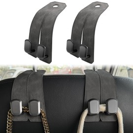 Futwod Car Hook, Headrest Hook, Seat Hook, Leather, Luggage Hanging, Shopping, Car Supplies, Convenient Goods, Bags, Prevents Loads from Collapsing Storage, Seat, Passenger, Carry Hook, No Tools