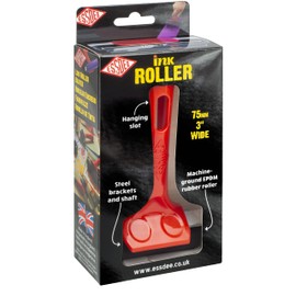 ESSDEE R3B Tintenroller/Brayer, Plastik, rot, 75 mm