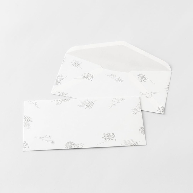 Midori 89572006 Single Pencil Notebook with Envelope, Flower Colored Washi,
