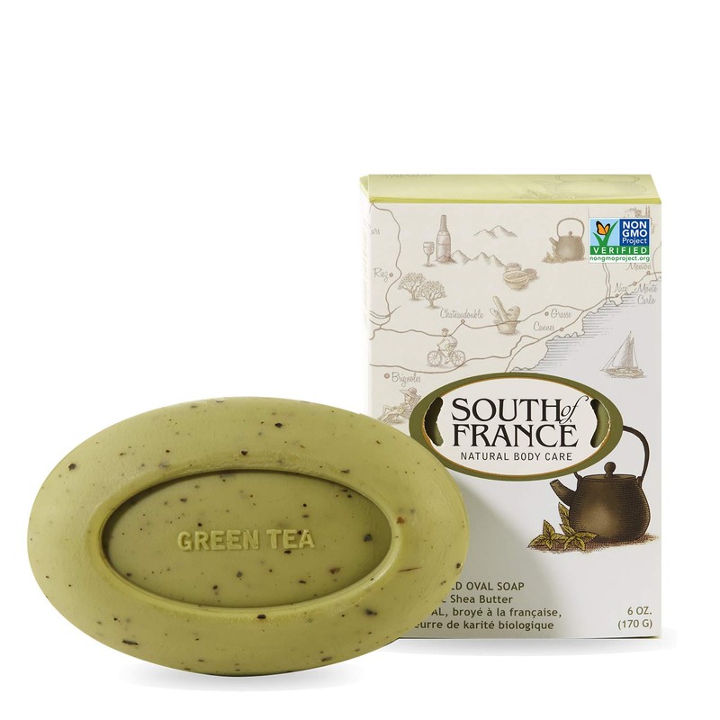 South Of France French Milled Natural Bar Soap Green Tea,