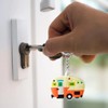 AOEVUIR 2 Pcs Keyring Caravan Camper Keyring Motorhome Decoration Retro