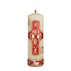 Needzo Religious Candle Mosaic Inspired Unscented Pillar Candles for Mass