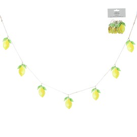 Gisela Graham Lemons Wooden Garland Hanging Decoration