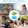 Lmyzcbzl 2Pcs 2 Grids Small Pill Box, Portable Pill Box,