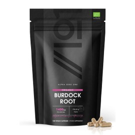 Organic Burdock Root 1400mg - High Strength Alkaline Arctium Lappa - Non-GMO, Gluten Free, Halal. ֿ120 Vegan Capsules