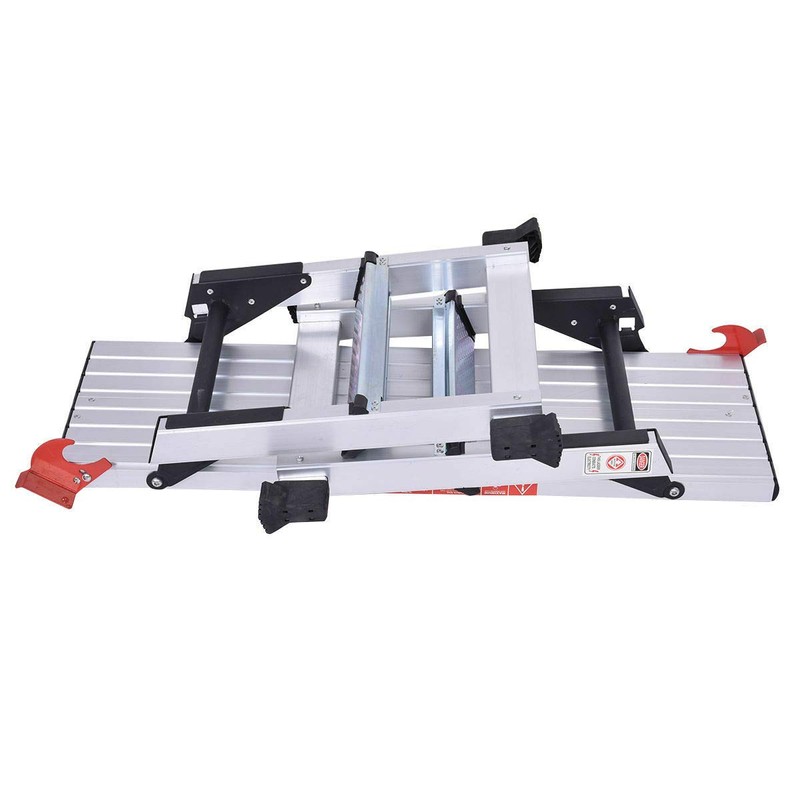 Giantex Aluminum Platform Non-Slip Folding Work Bench Drywall Stool Ladder