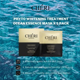 Cheri Phyto Whitening Face Mask 25ml Ocean Essence 5pcs With Hyaluronic Acid & Red Algae