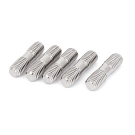 Sourcingmap M8 x 30mm A2 Stainless Steel Double End Threaded Stud Screw Bolt 5 Pcs