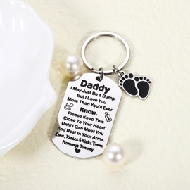 New Dad Gifts Dad Keychain - Daddy to Be Gifts, First Fathers Day, Gifts for New Dad, 1st Time Dad Gifts, Gender Reveal Gifts for Parents to Be, New Father to Be Gifts, First Time Dad Gifts from Wife