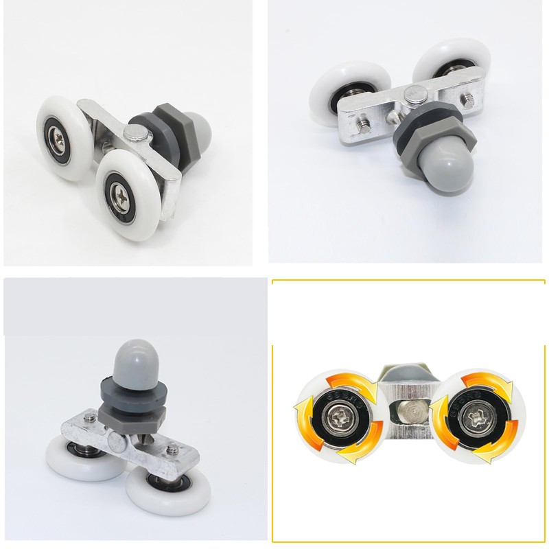 Cokritsm Shower Door Rollers, 6 Pieces, Shower Cubicle Rollers, 25