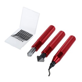 NORJIN Deburring Tool Set with 10 High-Speed Steel Rotary Burr Removal Blades and 2 Countersink Deburring Tool for Meta, Wood, Aluminum, Copper and Plastic