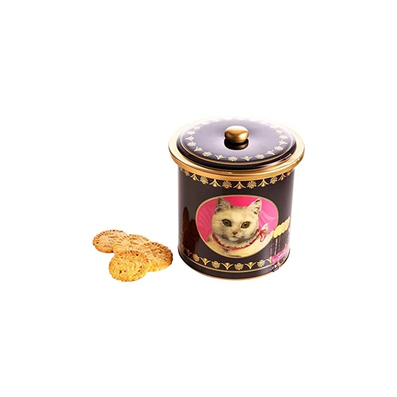 La Sablésienne, White Cat (Chat Blanc) ROUND Tin of Two