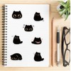Cute Black Cat Stickers 40 PCS - Waterproof Vinyl Decals