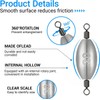 Inline Trolling Weights with Swivel Anti-Twist Egg Sinker Design