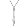 PAMTIER Men Stainless Steel Spear Point Arrowhead Spearhead Pendant Necklace