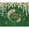 Greenery Greenery Happy Birthday Backdrop for Women Girls Caaerttply Green