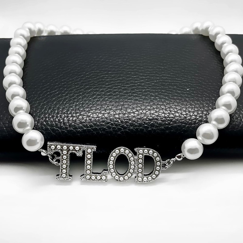 Top Ladies of Distinction Sorority Imitation Pearl Letter TLOD Necklace