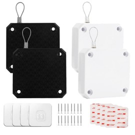 EAZHOP-4 Piece No Punch 1000g Automatic Door Closer, Storm Door Closer, Sliding Screen Automatic Door Closer with Steel Pull Cord for Residential Commercial Automatic Door Closers