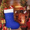 zzhxkjhky 4 Packs 45” Jumbo Christmas Stockings Giant Christmas Blue