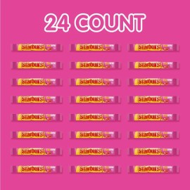 STARBURST FaveREDS Chewy Candy Bulk Pack, Full Size, 2.07 oz (Pack of 24)