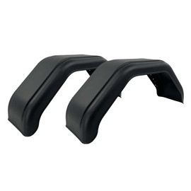 (2) Sturdy Built Black Plastic Single Axle Boat Trailer Fenders 8 1/2 in x 30 in x 13 in, 26970-2
