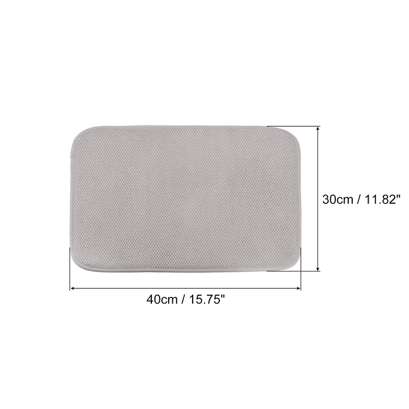 sourcing map Microfiber Dish Drying Mat, 15.75" x 11.82" Dishes