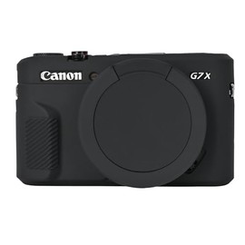 G7X Mark II Case, Protective Case for Canon Powershot G7X Mark II Digital Camera, Removable Lens Cover Silicone Sleeve Soft Camera Cover Rubber Protective Body Skin- Black