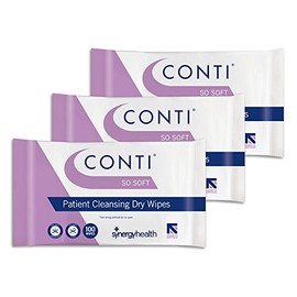 Synergy Health Conti SoSoft Large Heavyweight Dry Patient Cleansing Wipes (3 Packs of 100)