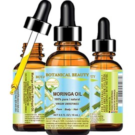 MORINGA OIL - Moringa oleifera WILD GROWTH Himalayan. 100% Pure/Natural/Undiluted/Virgin/Unrefined. 0.5 Fl.oz.- 15 ml. For Skin, Hair, Lip and Nail Care.