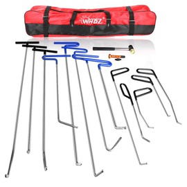 WHDZ Paintless Dent Repair Rods 16pcs Auto Body Dent Repair Hail Damage Removal Tools Paintless Dent Repair Rods Tool for Car Dent Ding Removal