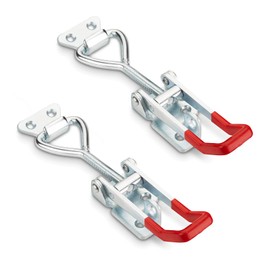 JUNKER M8 Toggle Lock (Holding Force 600 kg, Lockable) Galvanised Steel Adjustable Toggle Clamp Set of 2