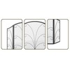 Kingson 3-Panel Arched Fireplace Screen Decorative, Handcrafted Scroll Wrought Iron
