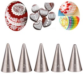 BrilliantDay 5 Stücke Set Zum Dekorieren Von Kuchen, Perfekt für Pralinen, Plätzchen, Keksen, Kuchen und Torten Deko Decorating Tools aus Edelstahl#4
