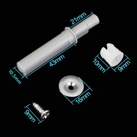 KLYNGTSK 10 PCS Push to Open Magnetic Push Latches System Damper Latch with Screws, Patches, Glue Drops Door Catches Drawer Push Latch Kitchen Door Push Release Latch for Door Drawer Cabinet