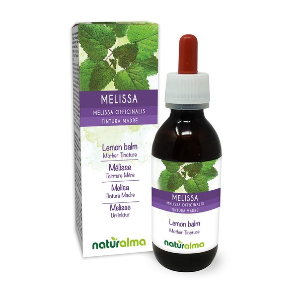 Melissa or Lemon Balm (Melissa Officinalis) Leaves Alcohol-Free Mother Tincture Naturalma Liquid Extract Drops 120 ml Dietary Supplement Vegan