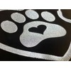 Engraved Veterinarian Dog Paw Car Tag Diamond Etched Vanity Front