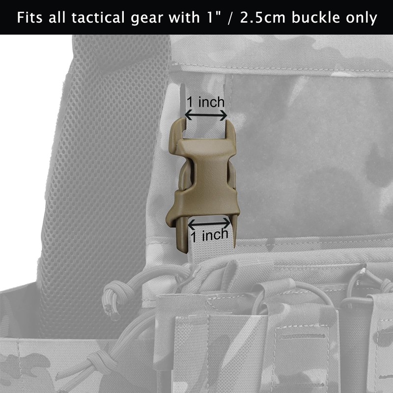 Qavctw 2x 1 Buckle Quick Side Release Buckle for Tactical