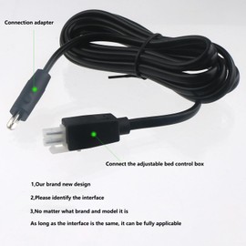 Adjustable Bed Base Input Power Supply Cord Lift Bed Cable Extension Cord Replacement for Tempurpedic Ease Cable High Compatibility