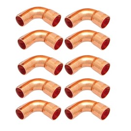(10PACK) HVAC 7/8 Street 90 Lnog Elbow Copper Fittings Copper Pipe Fittings 7/8 x 7/8 Copper FTGxC 90 Elbow