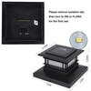 Dynaming 8 Pack Solar Post Cap Lights Outdoor with Flickering