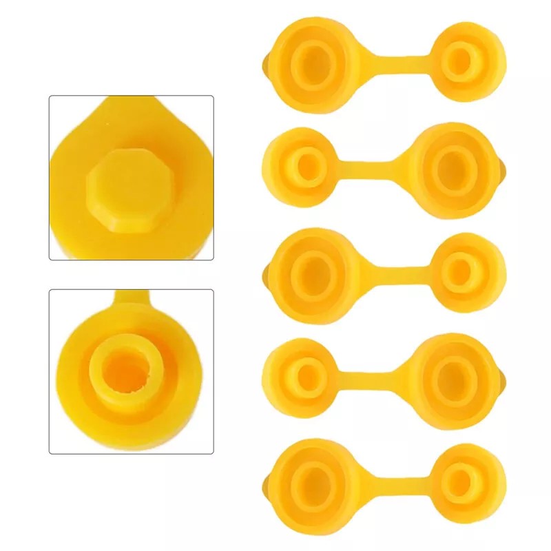 Unbranded 5Pcs Yellow Fuel Gas Can Jug Vent Cap Blitz