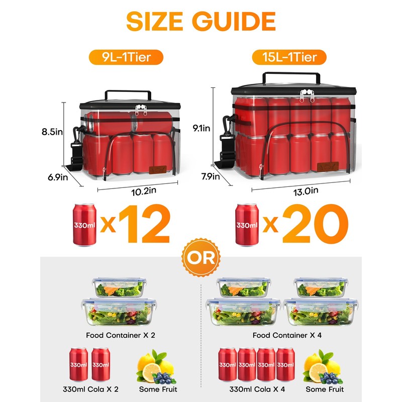 HOTOR Insulated Lunch Box for Men & Women - Leak-Proof