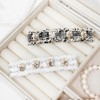 (2 types) Burnaby Tweed Pearl Cubic Straight Point Hairpin Pure
