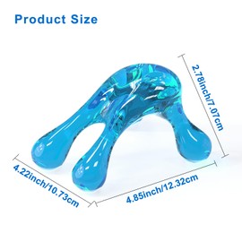 Massage Tool, BVN Trigger Point Massage Massager 4 Heads Massage Tool Body Massager Trigger Point Body Massager for Back (Blue)